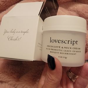 Lauren Frances Lovescript Decolette' and Neck Cream 4oz Mask